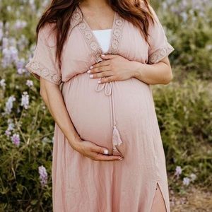 HYFVE Small pink, long boho dress